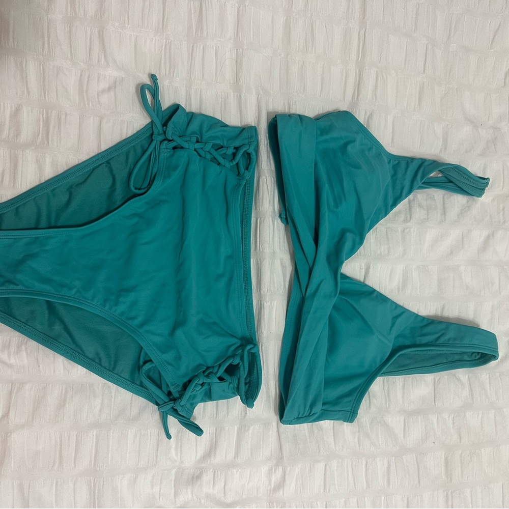 Cupshe Teal Bikini Set